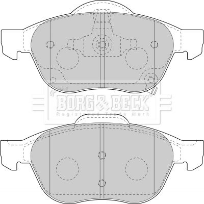 BORG & BECK Комплект тормозных колодок, дисковый тормоз BBP1857